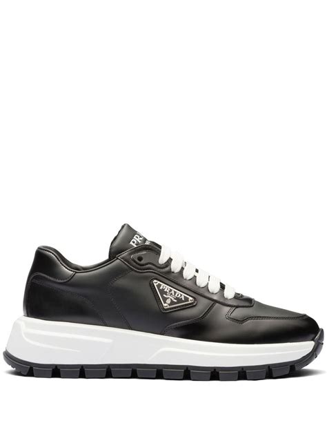 prada lace up trainer sneaker